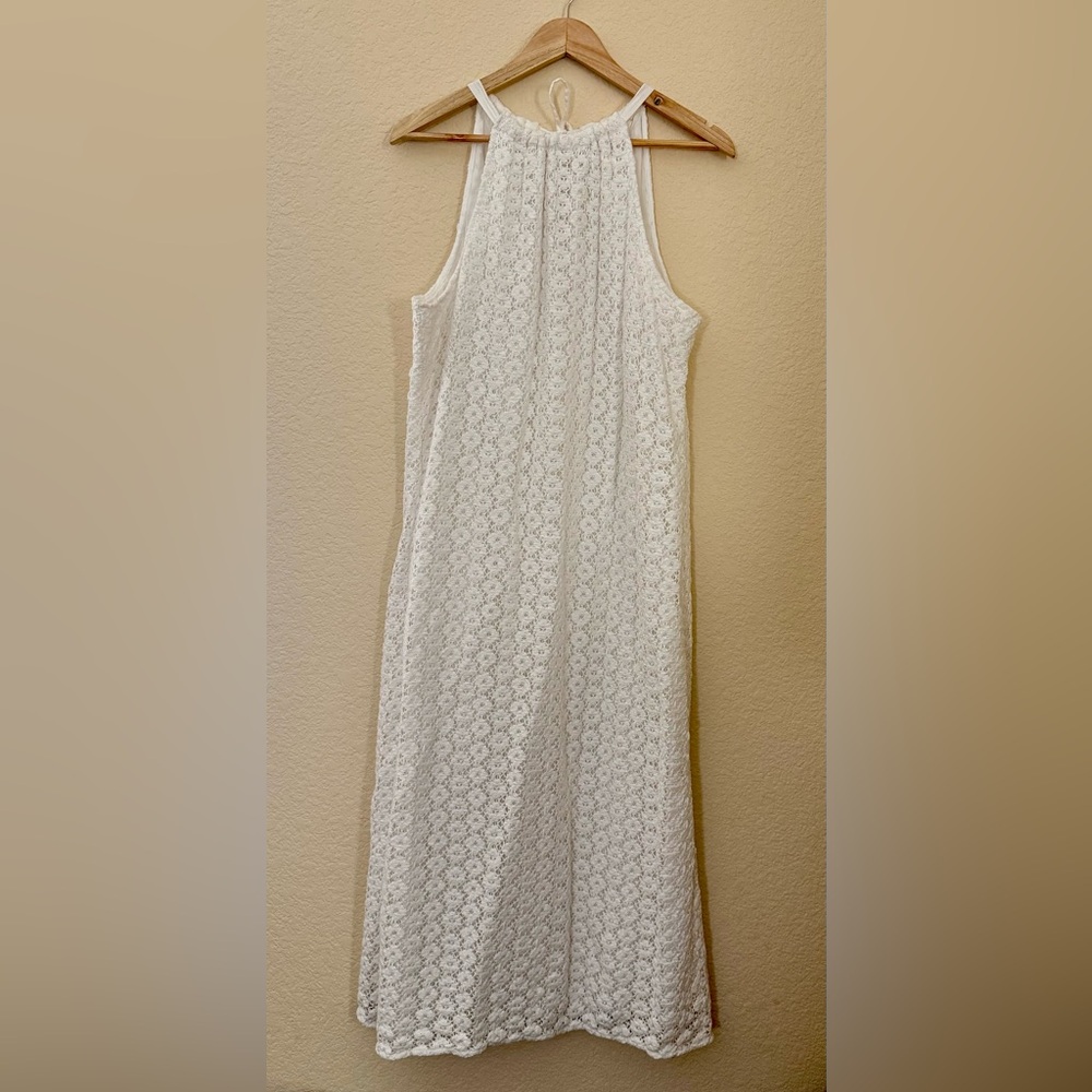 a new day White Sleeveless Lace Dress